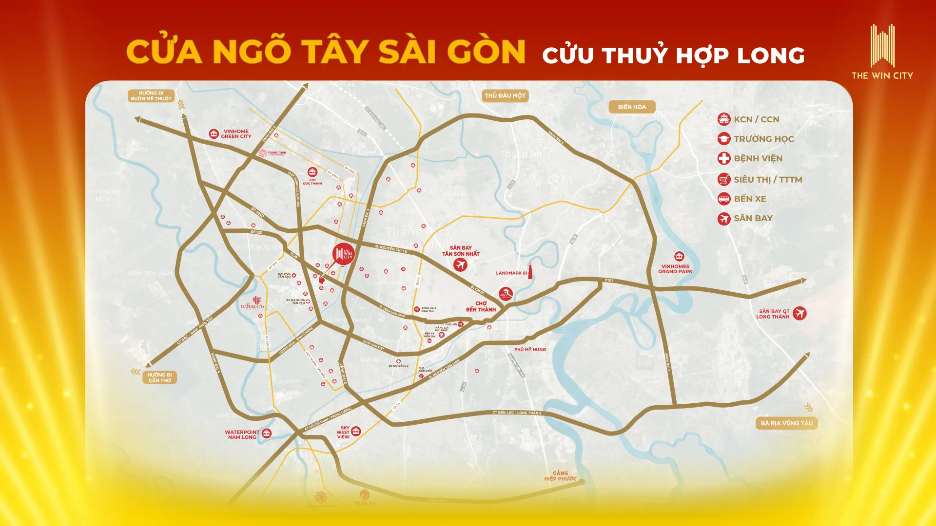 Sơ đồ cửa ngõ Tây Sài Gòn, ảnh tĩnh trong bộ tư liệu vị trí The Win City